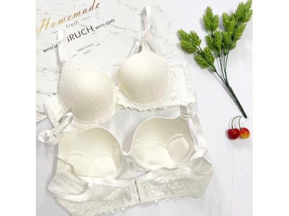 ÁO LOVELY CÀI 3 MỎNG ÉP REN 1210 -  MÀU TRẮNG